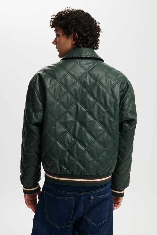 Cotton On Applique Bomber Jacket Emerald