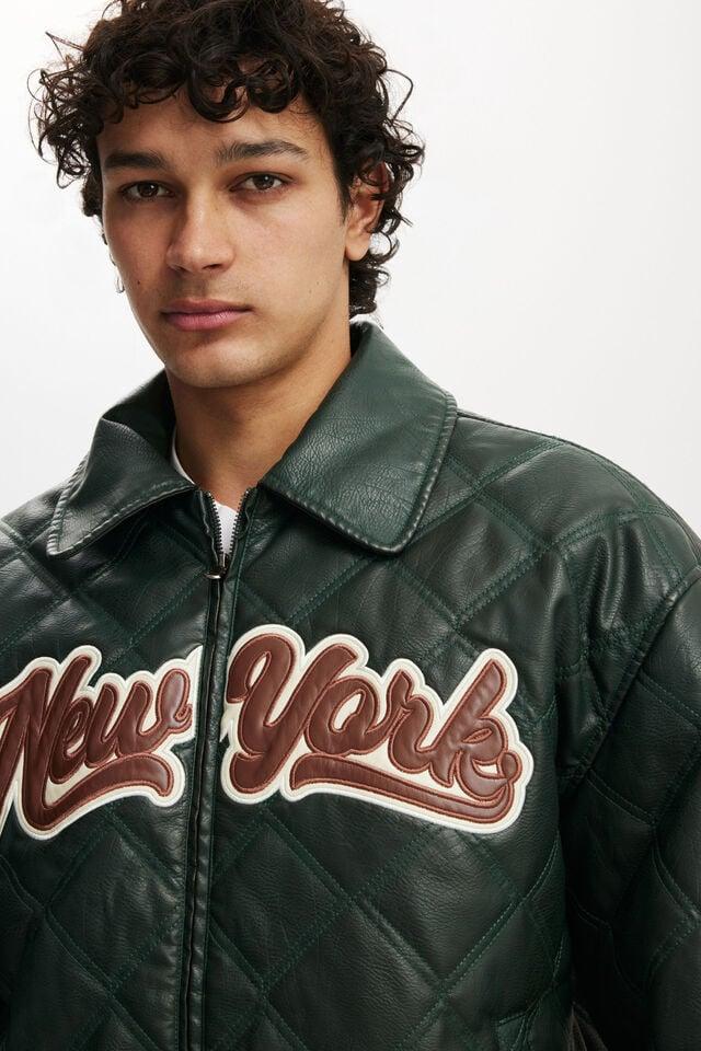 Cotton On Applique Bomber Jacket Emerald