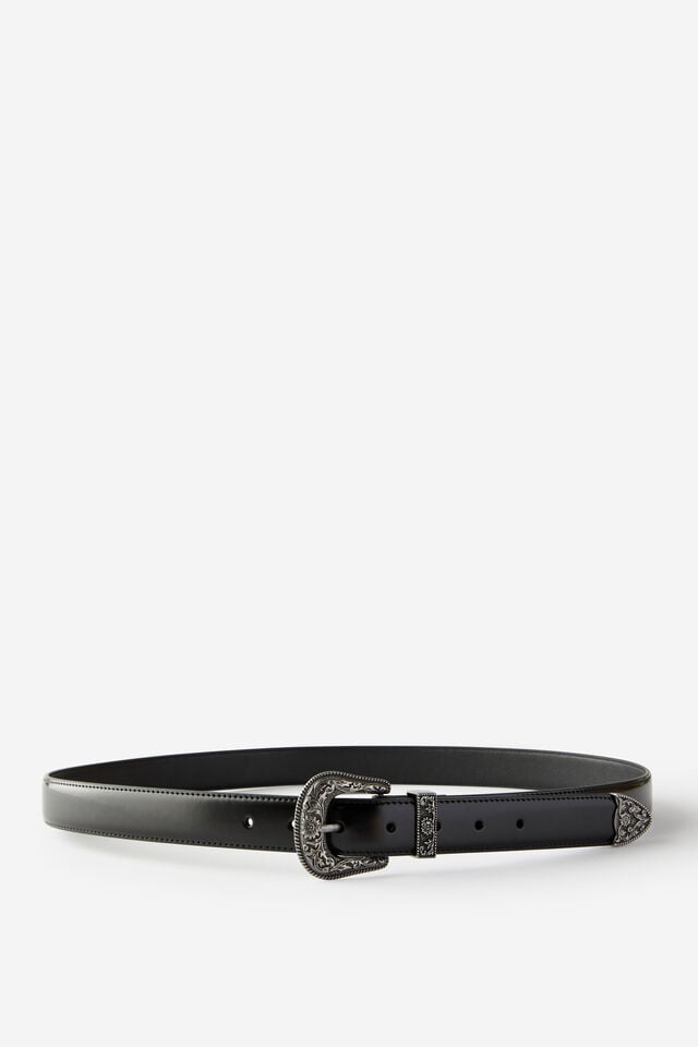 cotton on Austin Belt black/burnished silver