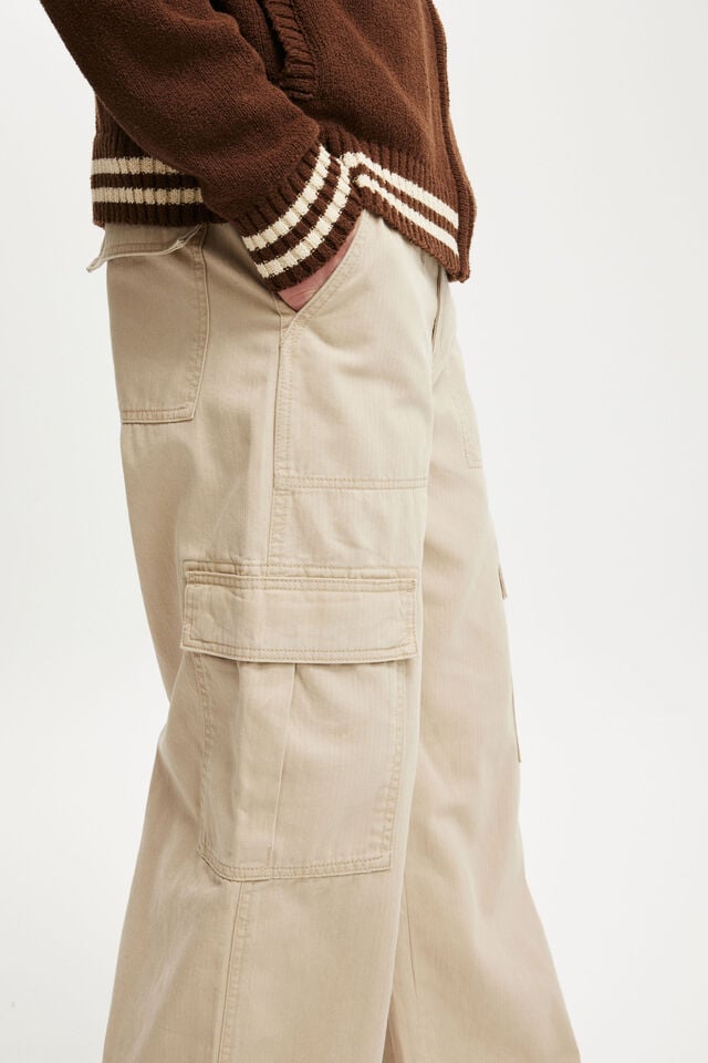 Cotton On Axel Super Baggy Cargo Pant Stone