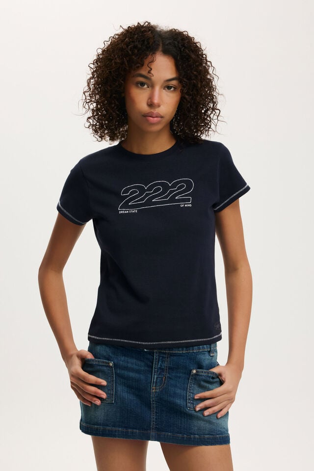 cotton on Baby Graphic Tee 222/ total eclipse