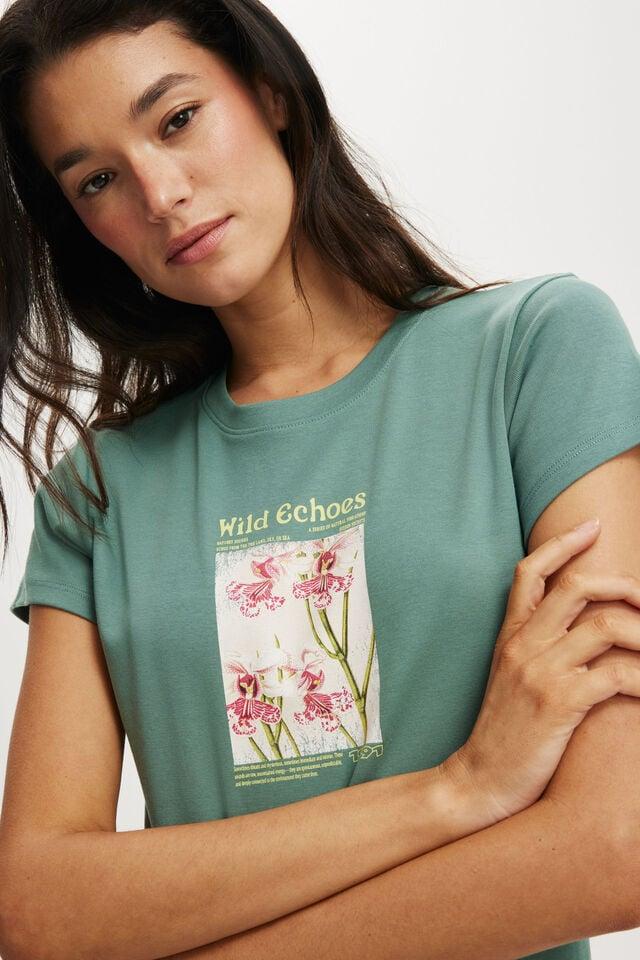 Cotton On Baby Graphic Tee Lily Floral/cloudy Jade