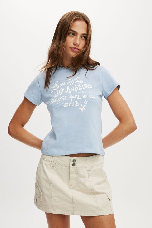 cotton on Baby Graphic Tee lunar wings/dusk blue