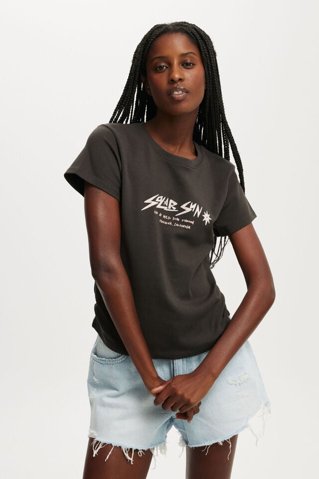 cotton on Baby Graphic Tee solar sun/washed black