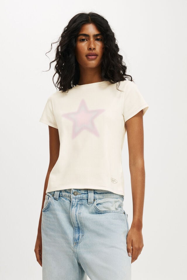 Cotton On Baby Graphic Tee Star/ Vintage White