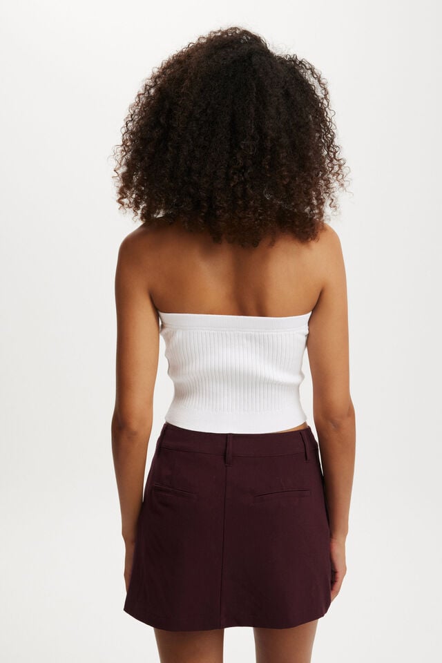 Cotton On Baby Rib Button Bandeau White