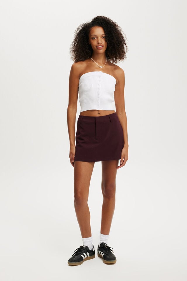 Cotton On Baby Rib Button Bandeau White