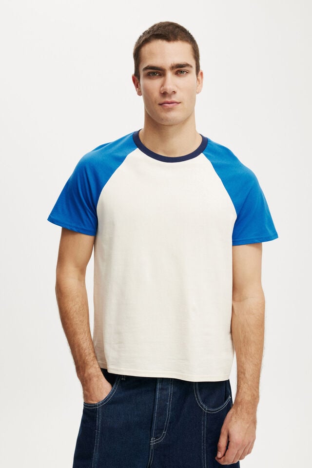 cotton on Baby T-Shirt creampuff/ electric blue