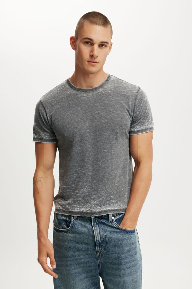 cotton on Baby T-Shirt washed black burnout