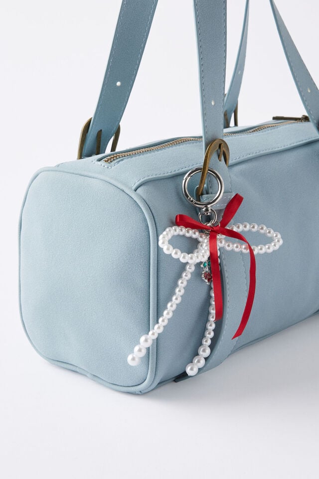 Cotton On Bag Charm Pearl Bow Red Cherry