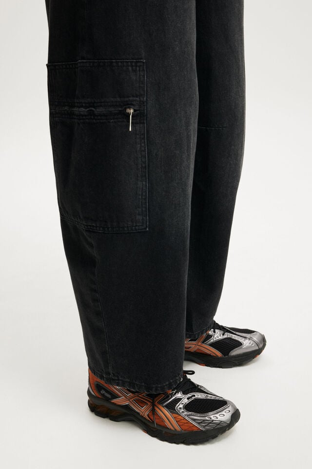 Cotton On Baggy Balloon Jean Cargo Onyx Black