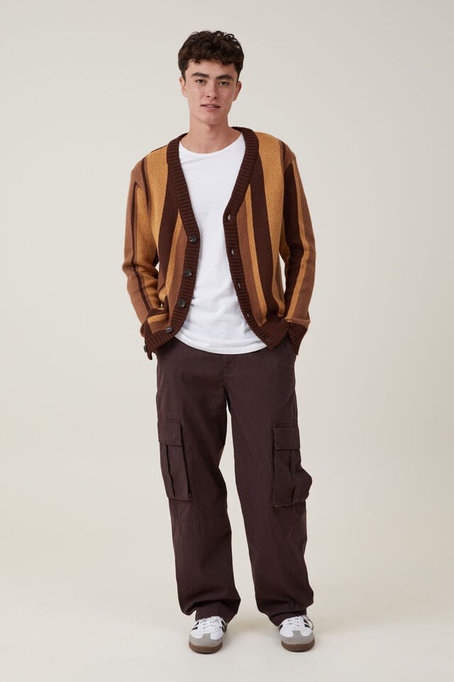 cotton on Baggy Cargo Pant dark chocolate ripstop