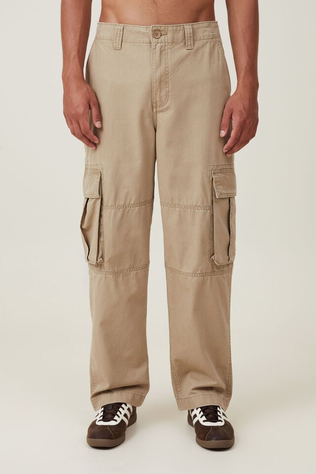 Cotton On Baggy Cargo Pant Light Camel Ripstop