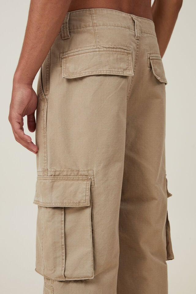 Cotton On Baggy Cargo Pant Light Camel Ripstop