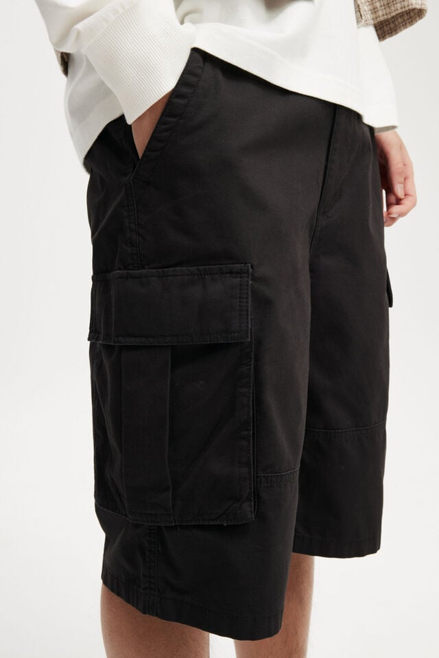 Cotton On Baggy Cargo Short Black