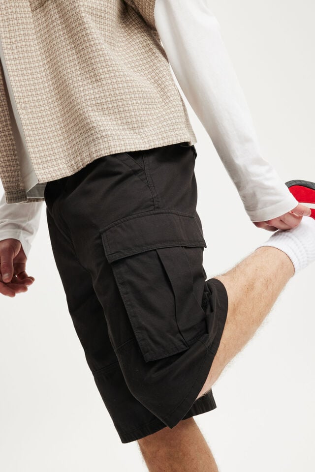 Cotton On Baggy Cargo Short Black