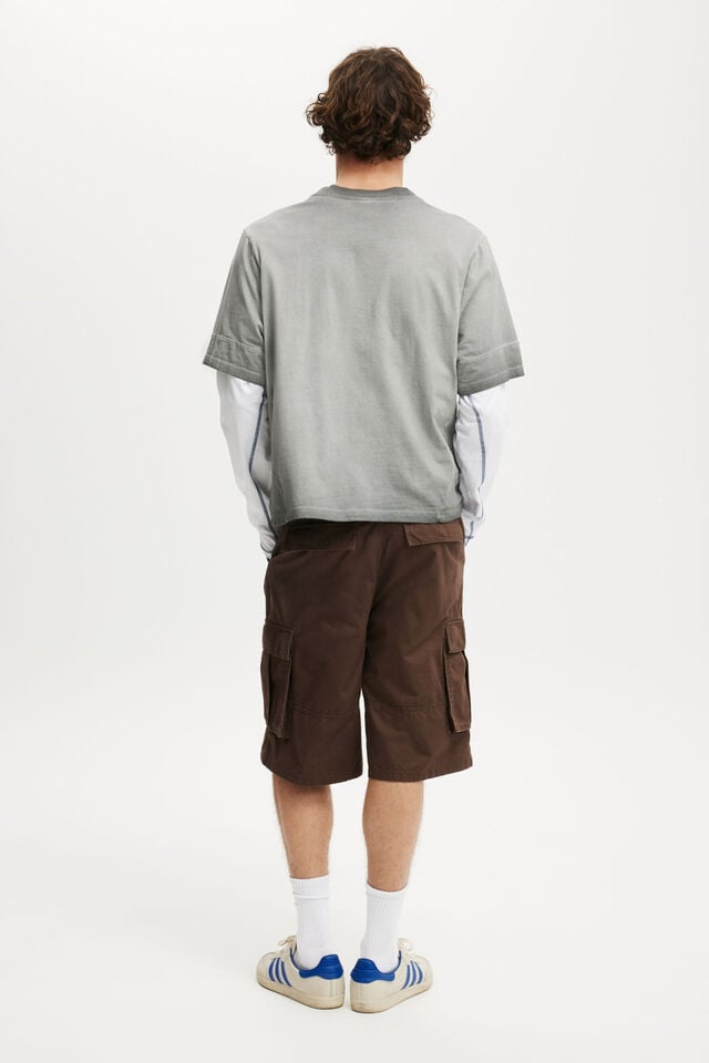 Cotton On Baggy Cargo Short Chocolate Twill