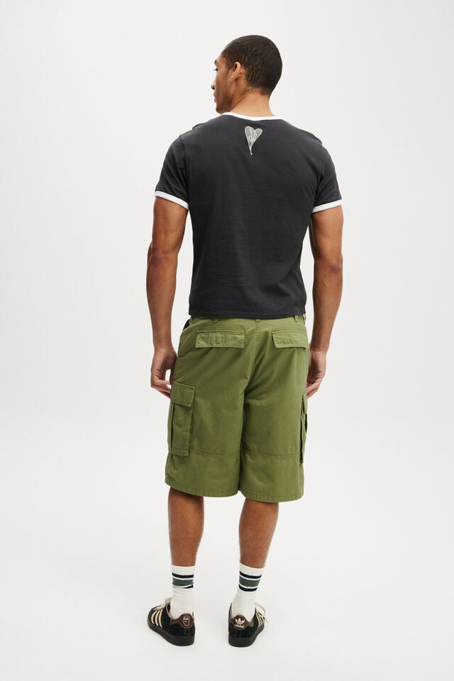 Cotton On Baggy Cargo Short Military Twill