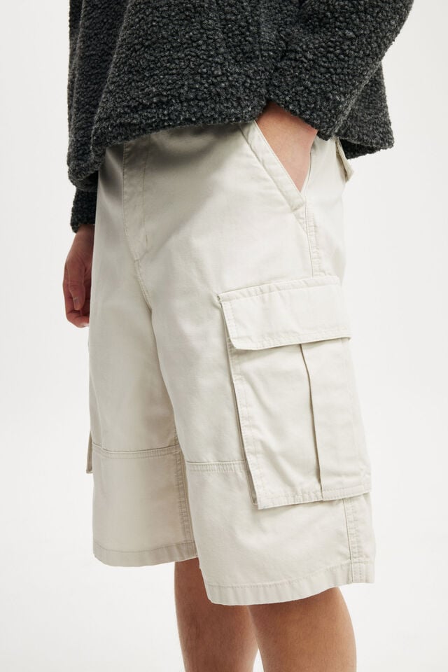 Cotton On Baggy Cargo Short Stone Twill