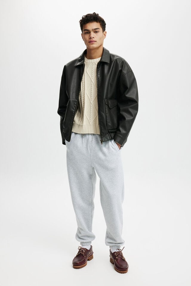 cotton on Baggy Cuffed Track Pant grey marle