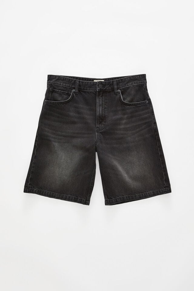 Cotton On Baggy Denim Short Revolve Black