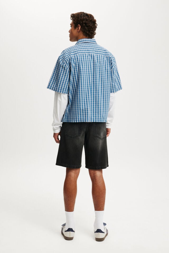 Cotton On Baggy Denim Short Revolve Black