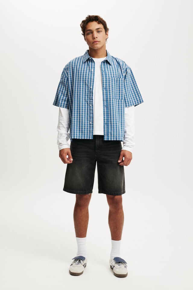 cotton on Baggy Denim Short revolve black