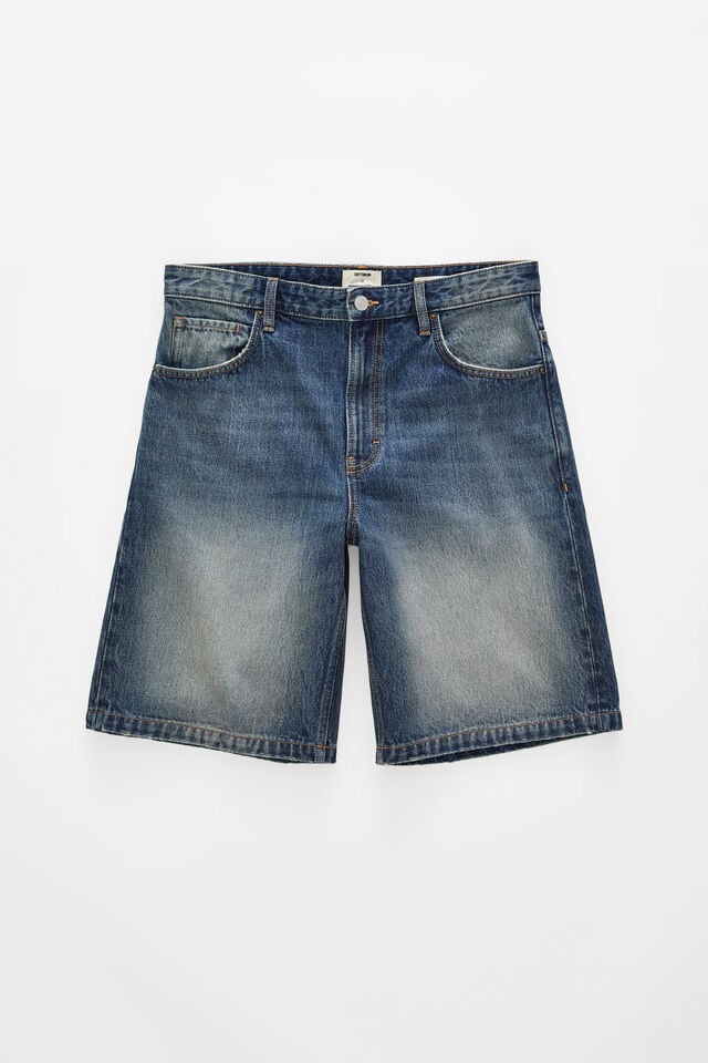 Cotton On Baggy Denim Short Static Blue