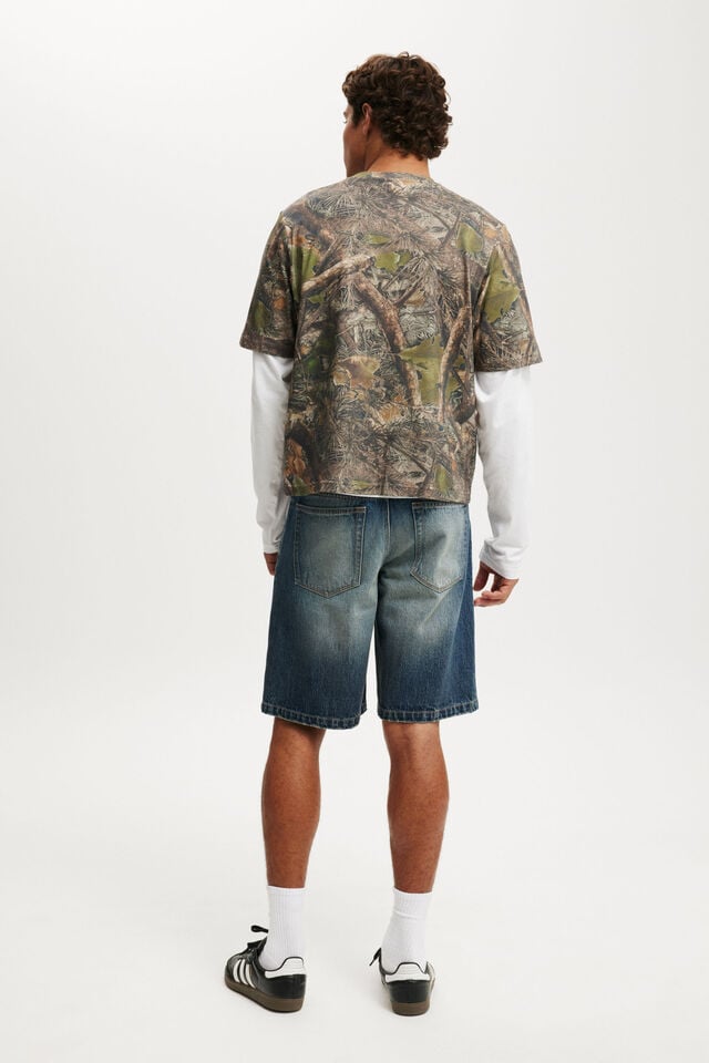 Cotton On Baggy Denim Short Static Blue