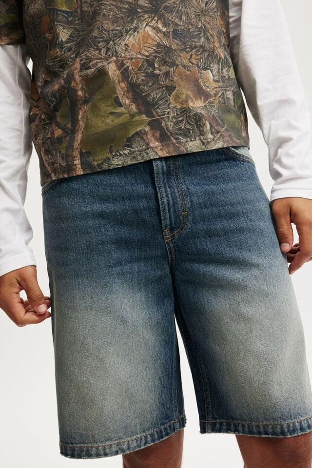 Cotton On Baggy Denim Short Static Blue
