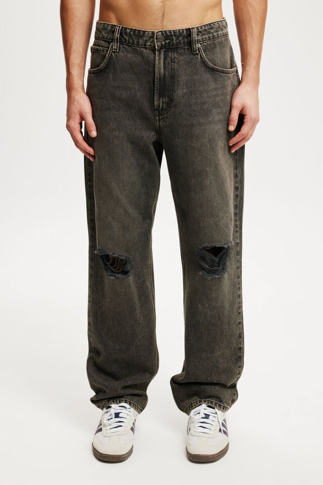 Cotton On Baggy Jean Downtown Black Rip