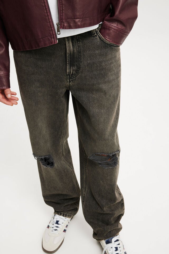 Cotton On Baggy Jean Downtown Black Rip