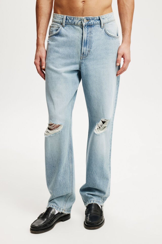 Cotton On Baggy Jean Reckless Blue Rip