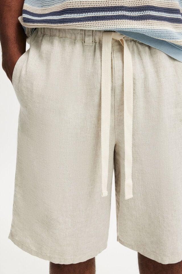 Cotton On Baggy Linen Short Oatmeal