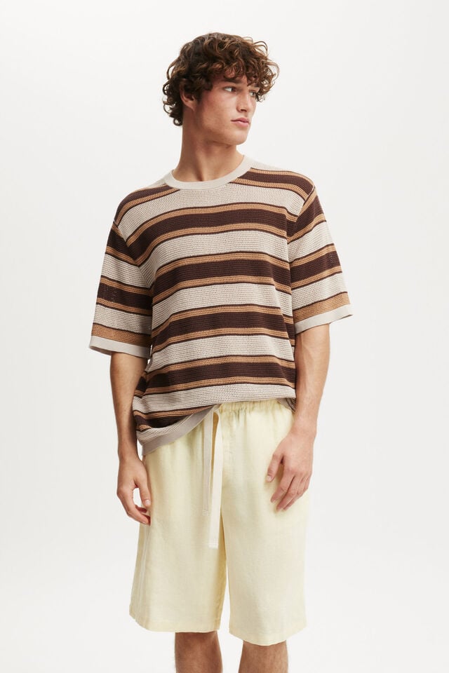 Cotton On Baggy Linen Short Yellow