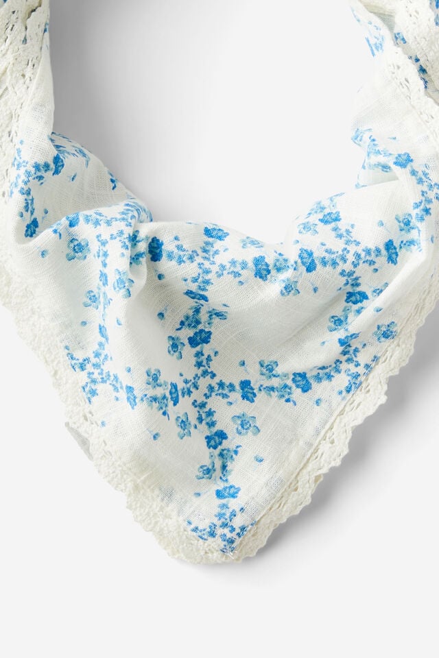 Cotton On Bandana Scarf Clarie Trellis/blue