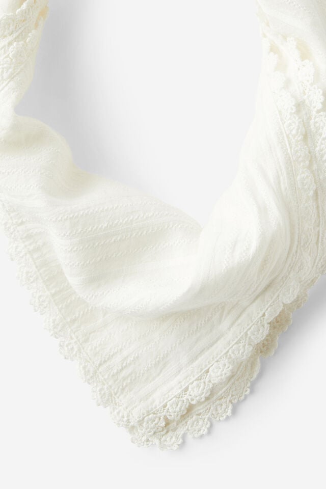 Cotton On Bandana Scarf White Texture