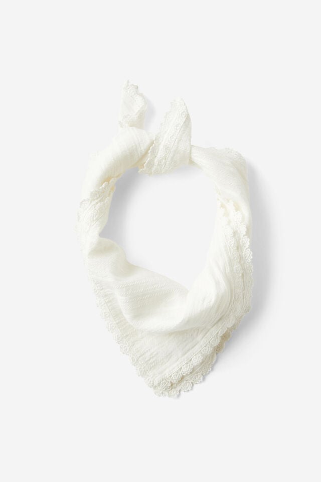 cotton on Bandana Scarf white texture