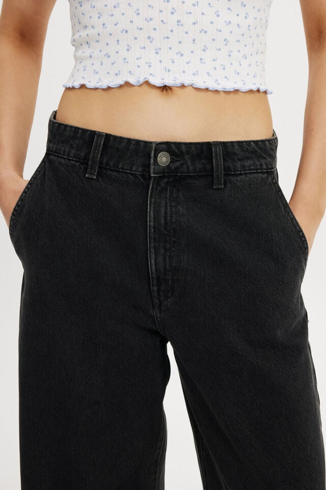 Cotton On Barrel Jean Graphite Black