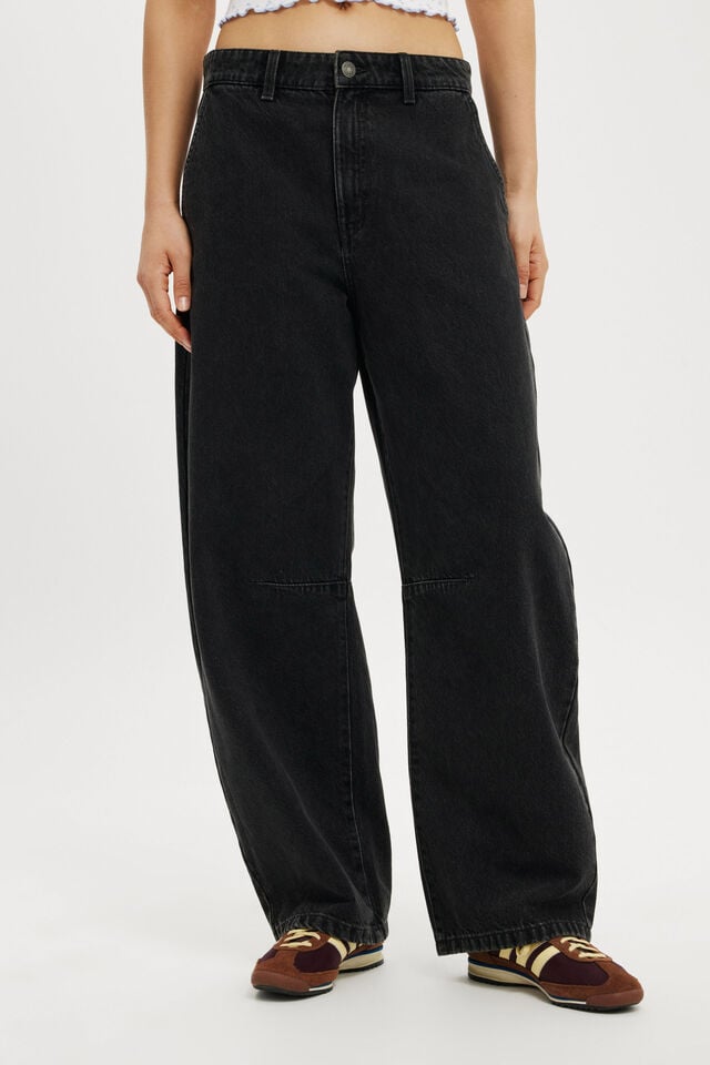 Cotton On Barrel Jean Graphite Black