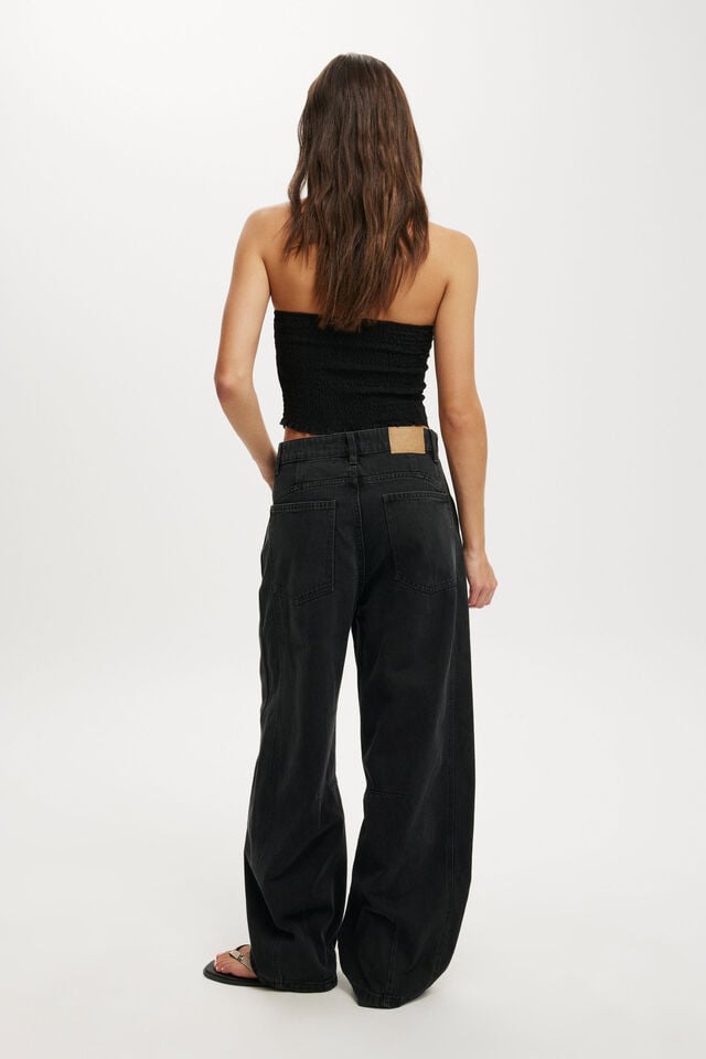 Cotton On Barrel Jean Graphite Black/seams