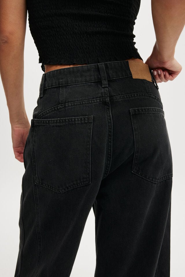 Cotton On Barrel Jean Graphite Black/seams