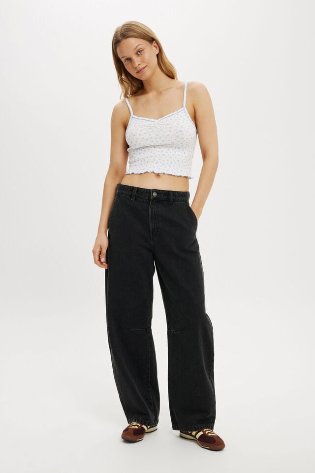 cotton on Barrel Jean graphite black