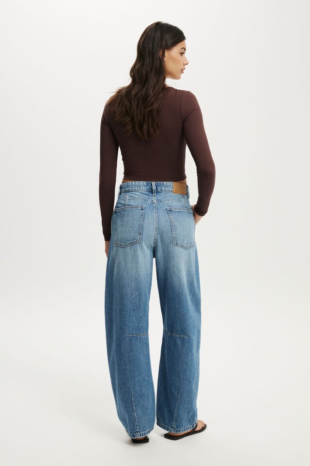 Cotton On Barrel Jean Saltwater Blue