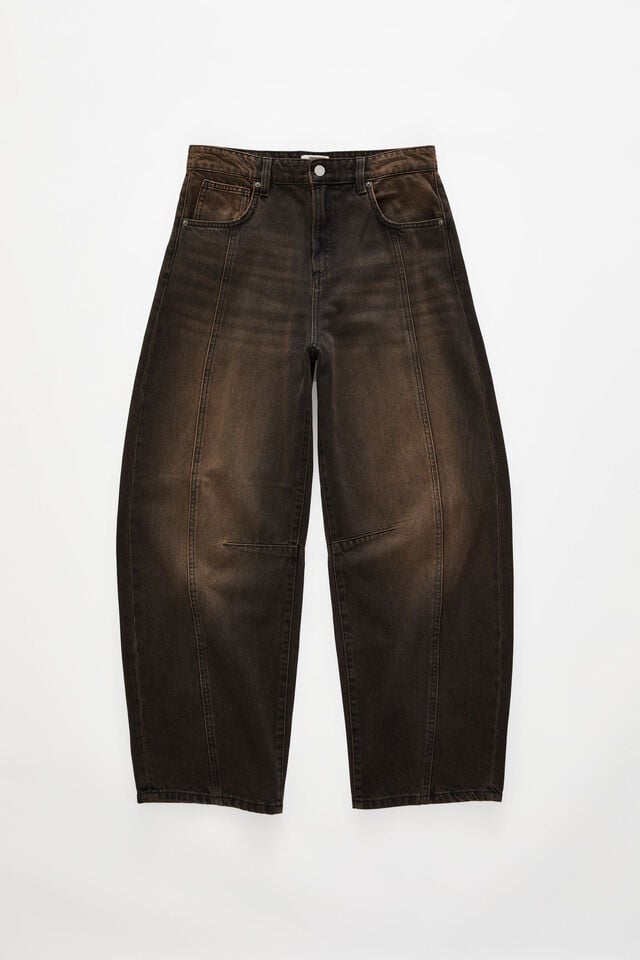 Cotton On Barrel Jean Seam Dune Black