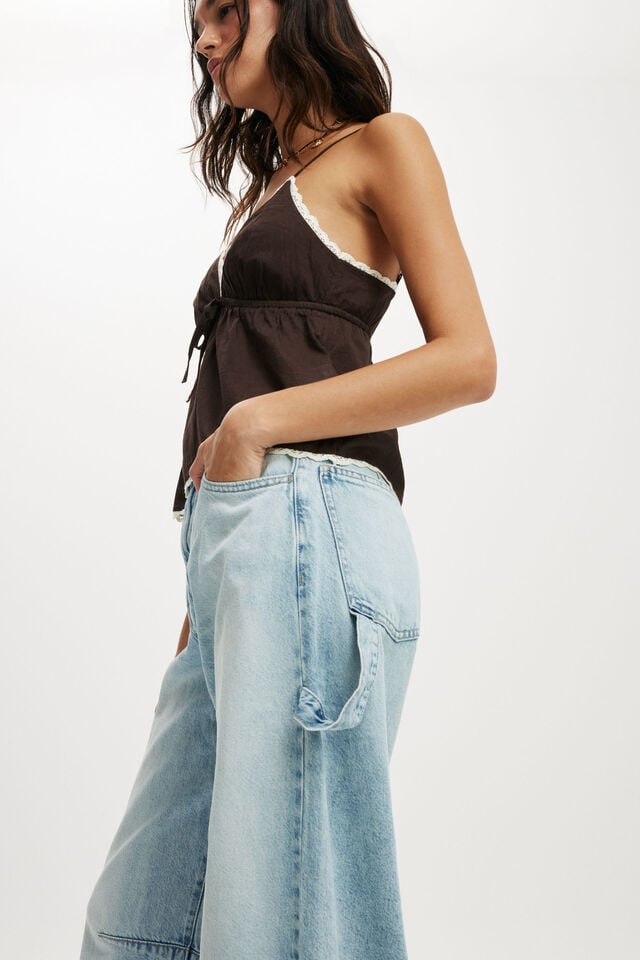 Cotton On Barrel Jean Sunfaded Blue/carpenter