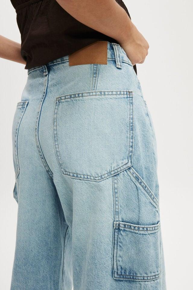 Cotton On Barrel Jean Sunfaded Blue/carpenter