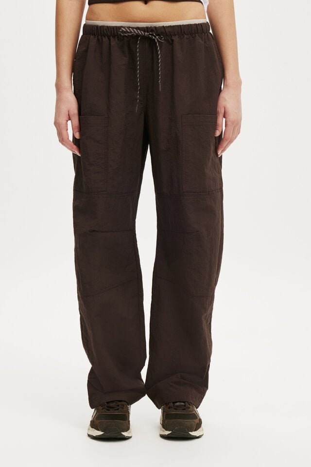 Cotton On Barrel Leg Woven Pant French Roast