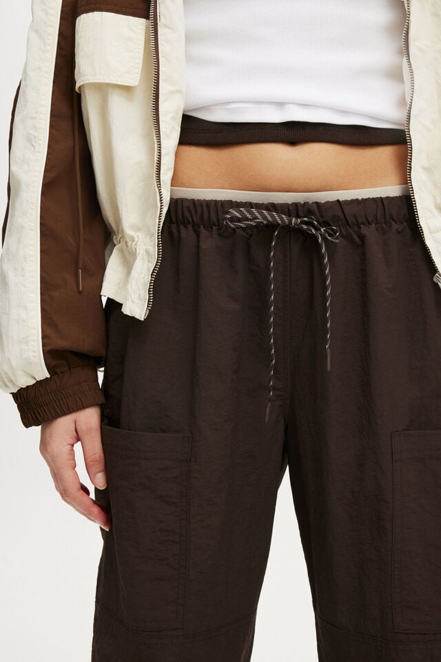 Cotton On Barrel Leg Woven Pant French Roast