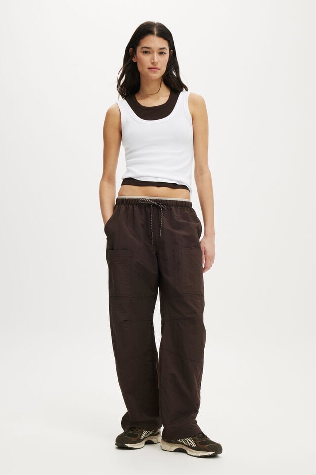 cotton on Barrel Leg Woven Pant french roast